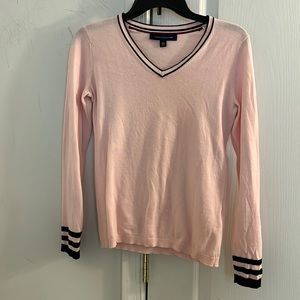 Tommy Hilfiger V-neck sweater pink/navy size extra small